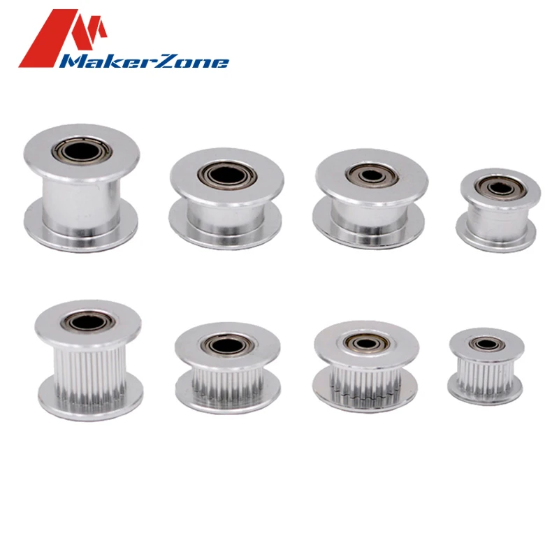 10PCS-GT2-Idler-Timing-Pulley-16-tooth-20-Teeth-with-3mm-or-5mm-Bore-with-Bearings