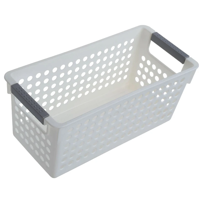 2pcs Japanese-Style Stackable Plastic Storage Baskets/Bins Organizer Fruit Toys Clothes Glove Box Debris Storage Basket S:29 x 1