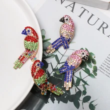 JUJIA, модные Кристальные серьги в виде птиц, женские модные серьги-гвоздики с кристаллами, Женские Ювелирные изделия