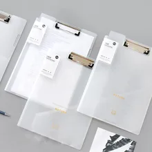 Полупрозрачный шлифованный ПП отчет зажим A4 папка для записей плойка со щипцами многофункциональные офисные школьные принадлежности