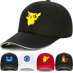 Casquette de Baseball Pokemon Pikachu, chapeau de Cosplay Hip Hop réglable, Kawaii pour enfants, cadeaux de noël 