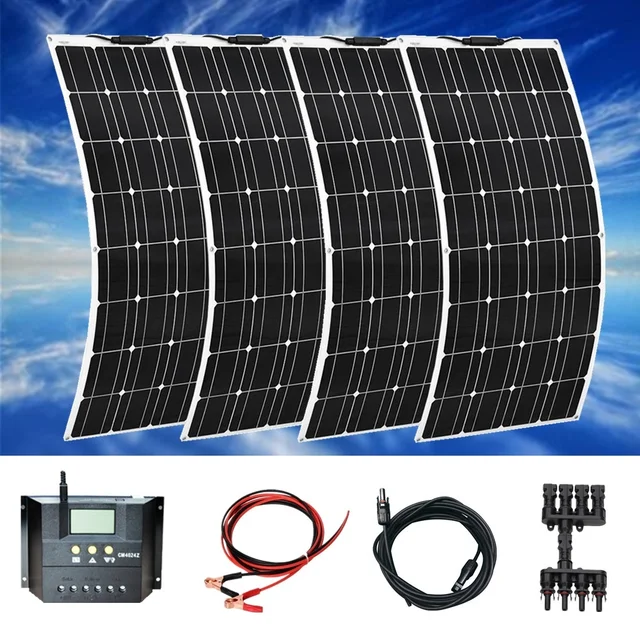 12V 24V 400w Flexible Solar Panel Mono with Controller Eco Energy