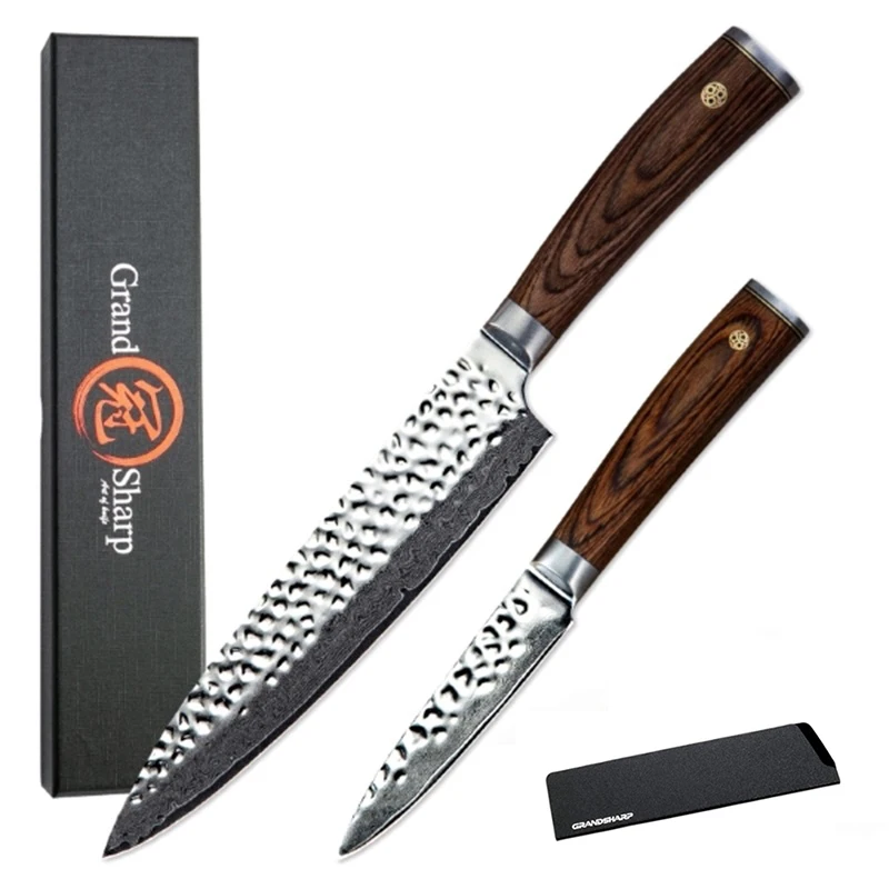 Набор ножей шеф-повара 2 шт. нож японский Дамаск нержавеющая сталь vg10