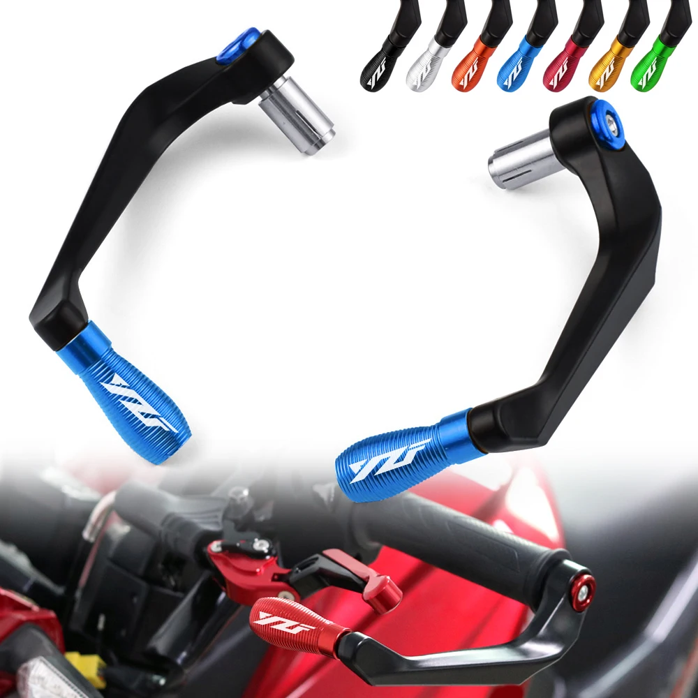 YXSM with Logo for Yamaha YZF-R1 R1M 2015 2016 2017 2018 Motorcycle 7/8' 22mm Handlebar Grips Guard Brake Clutch Levers Guard Protector Color : Black 