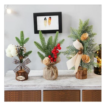 

25cm Christmas Mini Tree Decoration/Desktop Atmosphere Layout Potted Plants/Christmas Tree Table Setting/Christmas Gift
