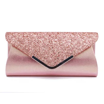 

Fashion Casual Minaudiere Day Clutch Women Ladies Leather Mini Handbag Solid Glisten Bag Party Club Evening Bag