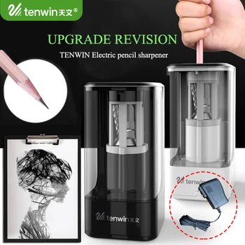 

TENWIN Electric Pencil Sharpener Creative Stationery Electrical Automatic Pencil Sharpener Home School Office Desktop For Kids