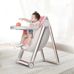 Chaise haute pliante multifonctionnelle Portable pour bébé, chaise d'alimentation pour enfants, rehausseur, siège de voyage pour enfants 
