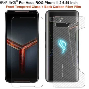 Перейти на Алиэкспресс и купить Для Asus ROG Phone II 2 ZS660KL 1 набор = мягкая задняя пленка из углеродного волокна + ультратонкая Защитная пленка для переднего экрана из закаленного ...