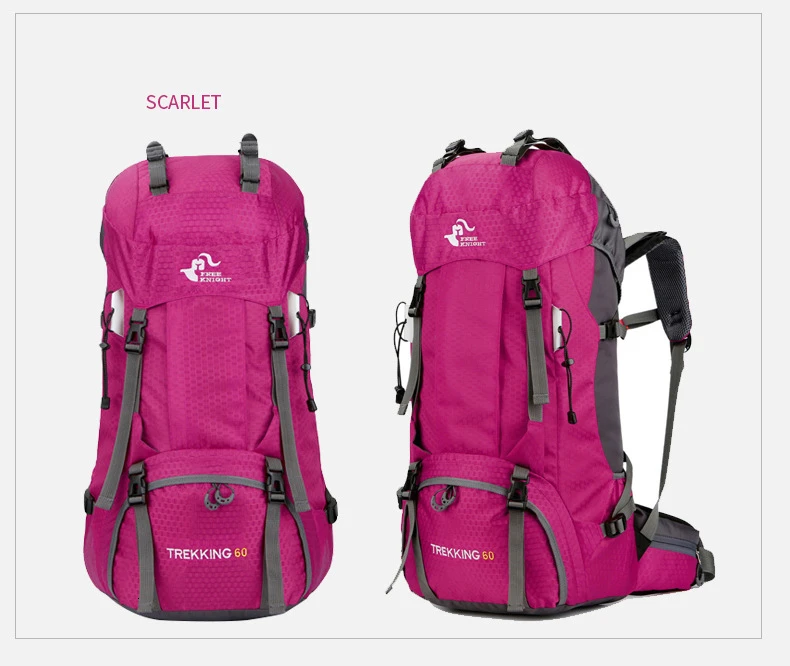 Acampamento ao ar Mochila com Capa de Chuva à Prova Água para Montanhismo Bolsa de Esportes Livre Dwaterproof Caminhadas Mochilas Molle Escalada 60l 33 capa de chuva à prova dwaterproof água
