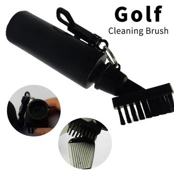 

Black Golf Club Cleaning Brush Scrub Wet Tool Family Multipurpose Hook With Extrusion Water Bottle Protable Sports Equipment