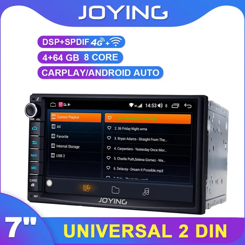 JOYING 7 &quotВосьмиядерный 2 din Android 8 1 автомобильный мультимедийный плеер Встроенный 4G