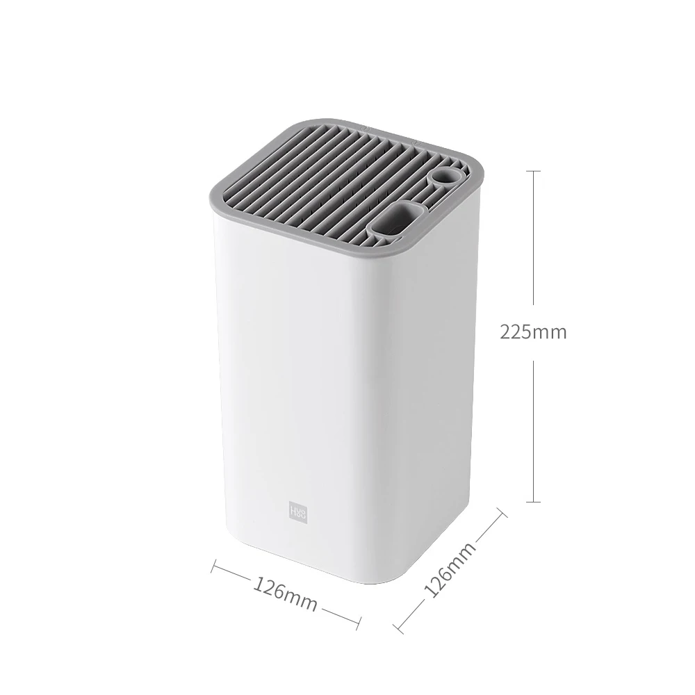 Xiaomi Mijia Huohou держатель для кухонных ножей многофункциональный держатель для инструментов блок ножей Варочные панели трубчатая полка хроморфная - Цвет: Белый
