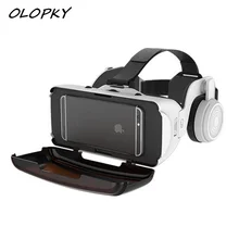 Шлем 3D очки виртуальной реальности объектив для iPhone Android смартфон гарнитура очки 3 D набор Bluetooth ручка дистанционного управления