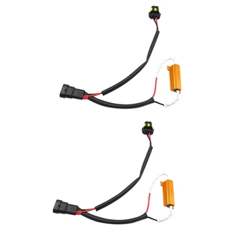 

2Pcs 9006 Led Resistor Kit Relay Harness Adapter Anti-Flicker Error Decoder