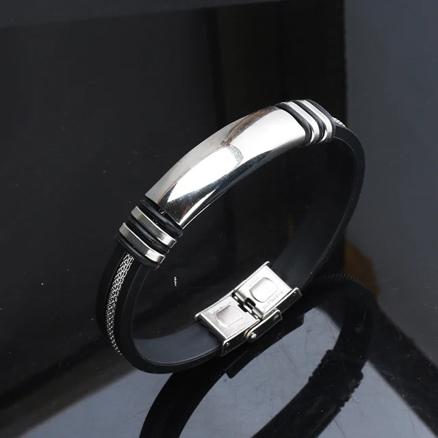 Kliss Leather Stainless Steel Bracelet - Image 2
