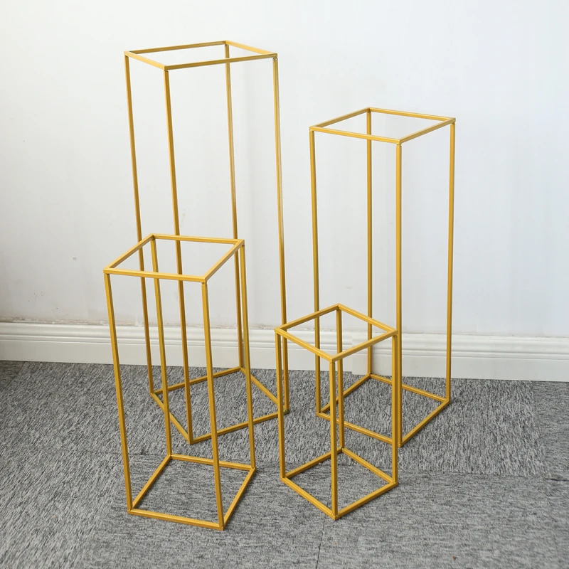 

Свадебная АРКА Золотая белая Геометрическая подставка для цветов фотографический Декор подставка для торта металлическая железная прямоугольная квадратная рамка фон