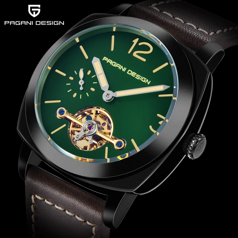 high quality PAGANI DESIGN Luxury Tourbillon Mechanical Watches Luminous Genuine Leather Fashion Casual Skeleton Automatic Watch free dropshipping 2020 (10)