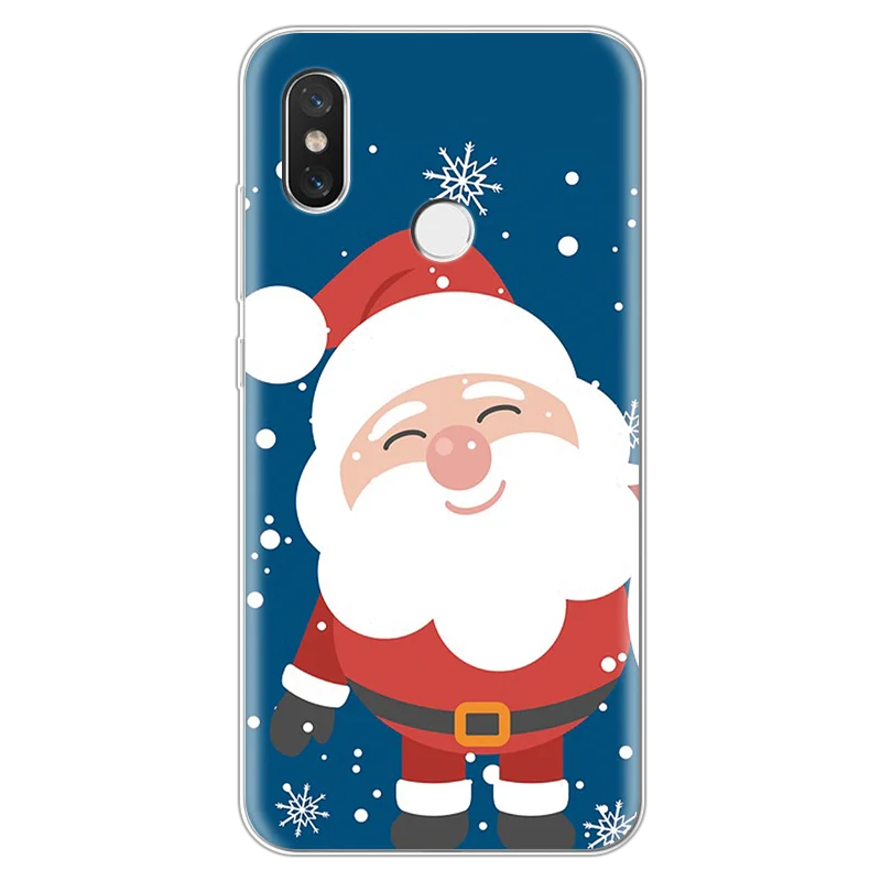 Рождество Санта Клаус мягкий с рисунком из ТПУ чехол для Xiaomi Redmi K20 S2 7A Note 4 Global 3 5 6 7