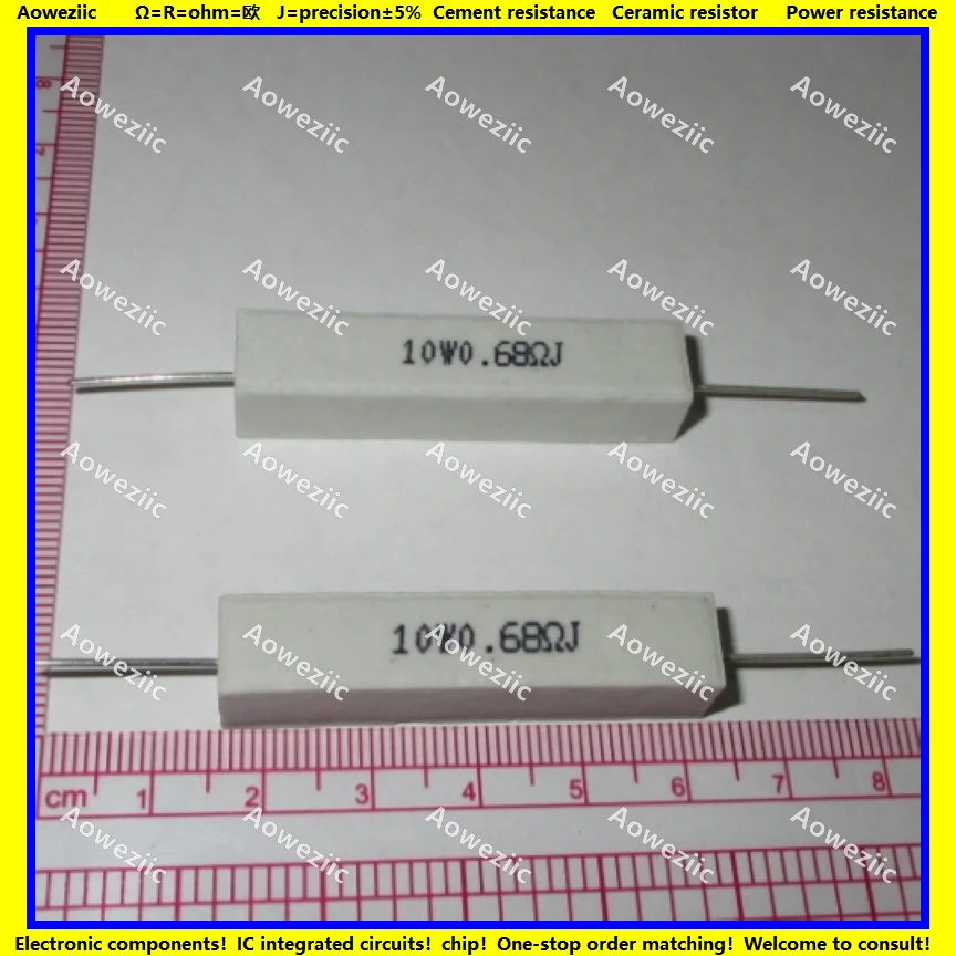 Lot 3 Cement Resistors 0,27 Ohm r27-10w flush power
