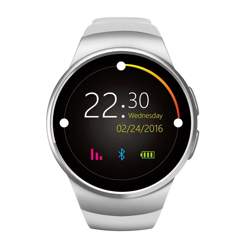 ABHU-Kw18 Bluetooth Смарт часы полный экран Smartwatch телефон сердечного ритма - Цвет: White