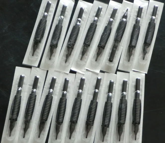 Tattoo Factory Direct Retail 40PCS Mixed 8RT 11RT 16MM Black Rubber Disposable Tattoo Tubes Grips for Tattoo Supply image 2
