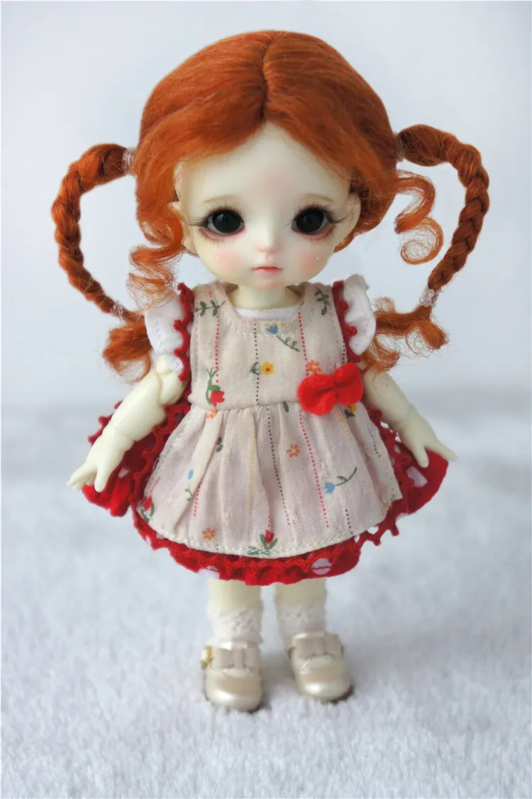 JD556 1/8 милый мохеровый парик BJD для куклы 5 6 дюймов мягкая кукла волосы в двух