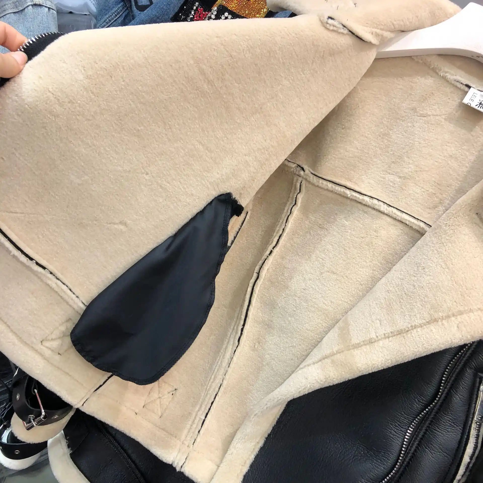 fur jacket women new winter autumn lapel lamb velvet thicker