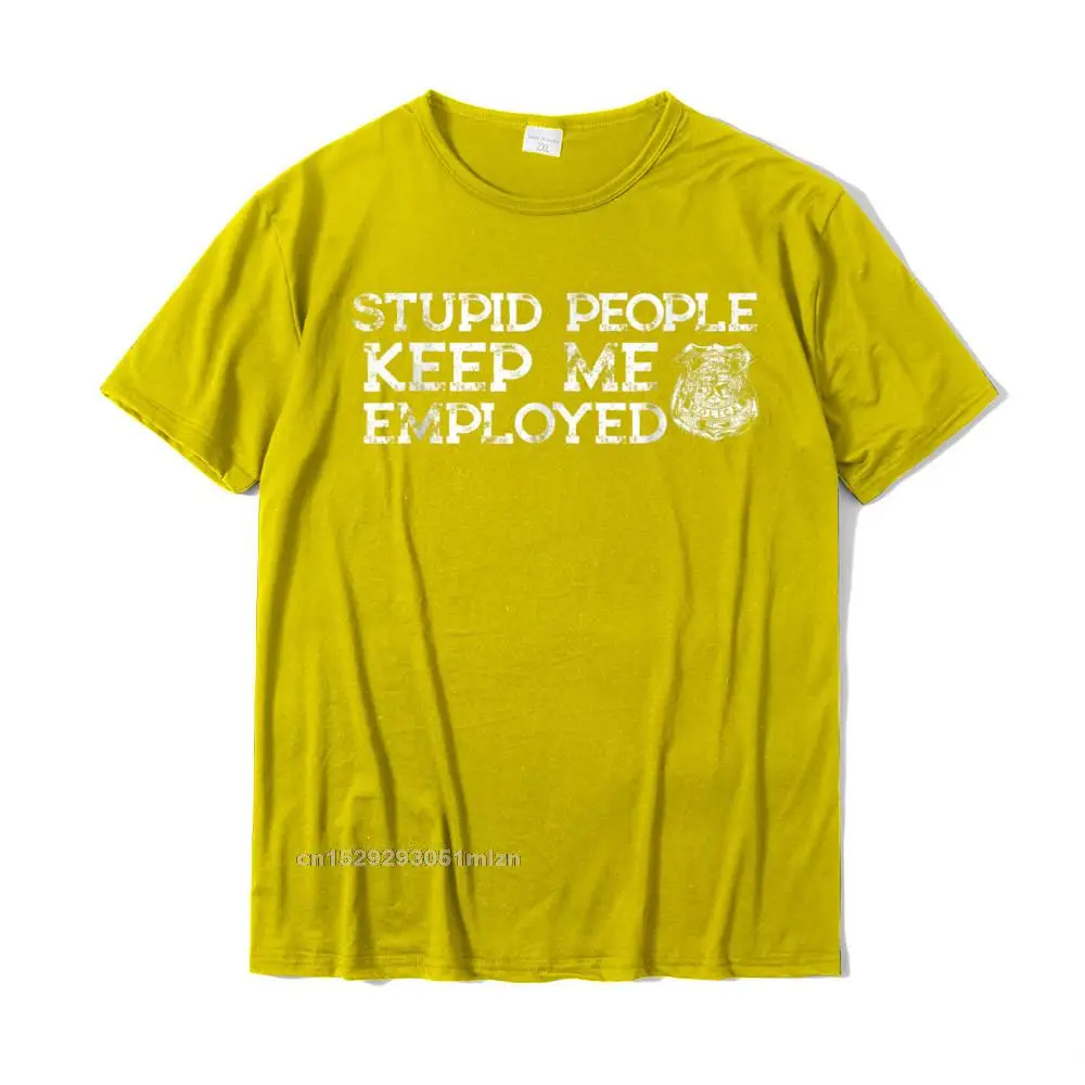 Printing Printed On O-Neck T-shirts Summer/Fall T Shirt Short Sleeve for Male Brand Pure Cotton Family T Shirt Police Officer Cop Gift Thin Blue Line Funny Men Shirt__3268 yellow