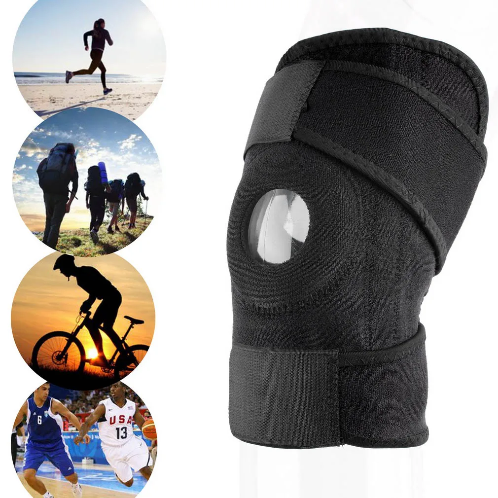 

1 pc Kneepad Adjustable Sports Leg Knee Support Brace Wrap Knee Protector Pads Sleeve Cap Safety Knee Brace for Basketball Hot