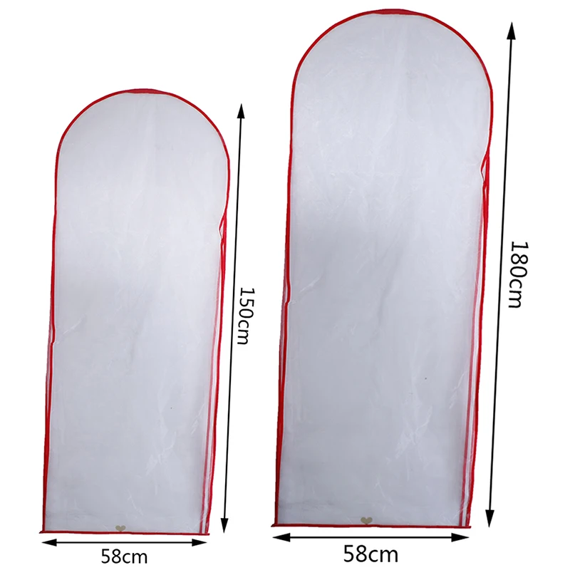180cm/150cm Wedding Dress Cover Garment Bag Long Clothes Protector Case Dust Proof Covers Wedding Dresses Garment Dust Bag