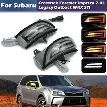Luz de led dinâmica, luz de seta de espelho lateral drl para subaru wrx sti outback legacy impreza