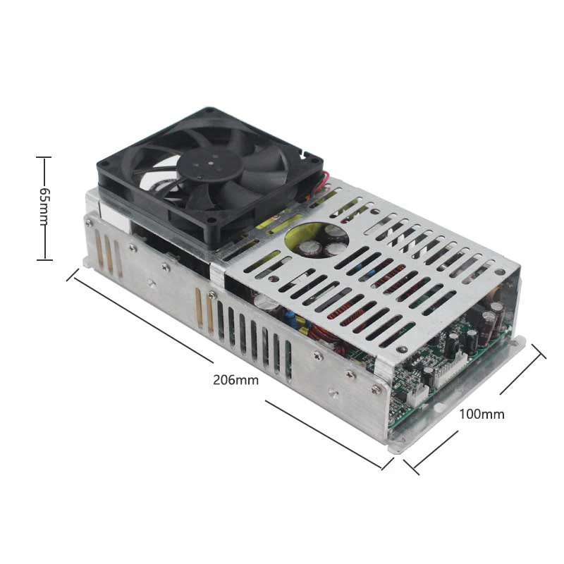 with Fan cover 1 шт. HSMD2500 RS2092 Высокая мощность класса D переключатель питания Цифровой Усилитель мощности доска 2*500 Вт 4 Ом мостовое соединение 1000 Вт 8 Ом G1032 - Цвет: with Fan cover