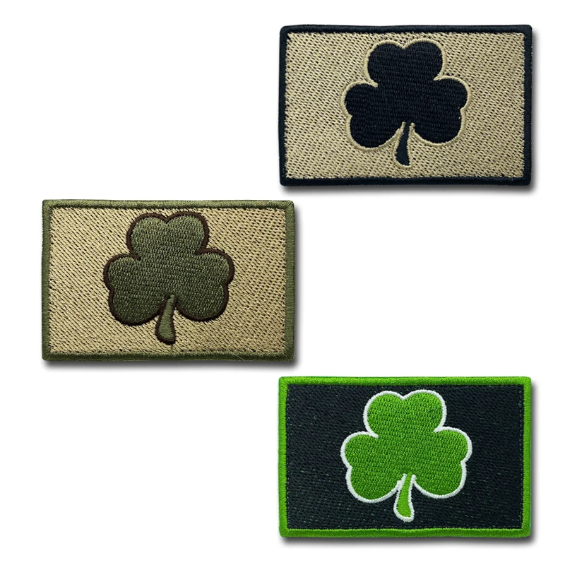 Блестящие нашивки на липучке Shamrock с изображением клевера | Дом и сад