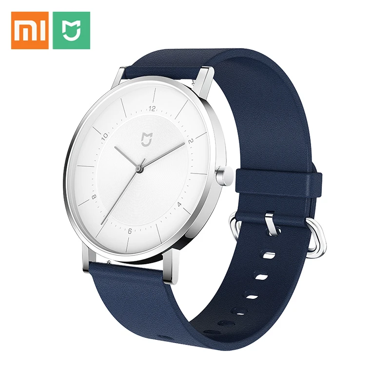 Оригинальные кварцевые часы Xiaomi Mijia Mi классический кожаный ремешок корпус из