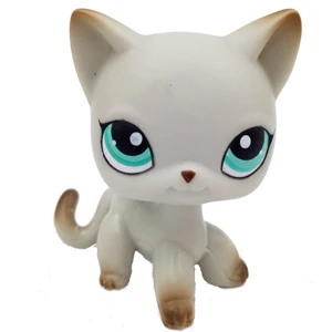 pet shop lps лпс пет шоп игрушки кошка немного короткие волосы стоял серый#5#391 черный#336 старые оригинальные игрушки котенок детей Рождество подарок коллекция - Цвет: 391
