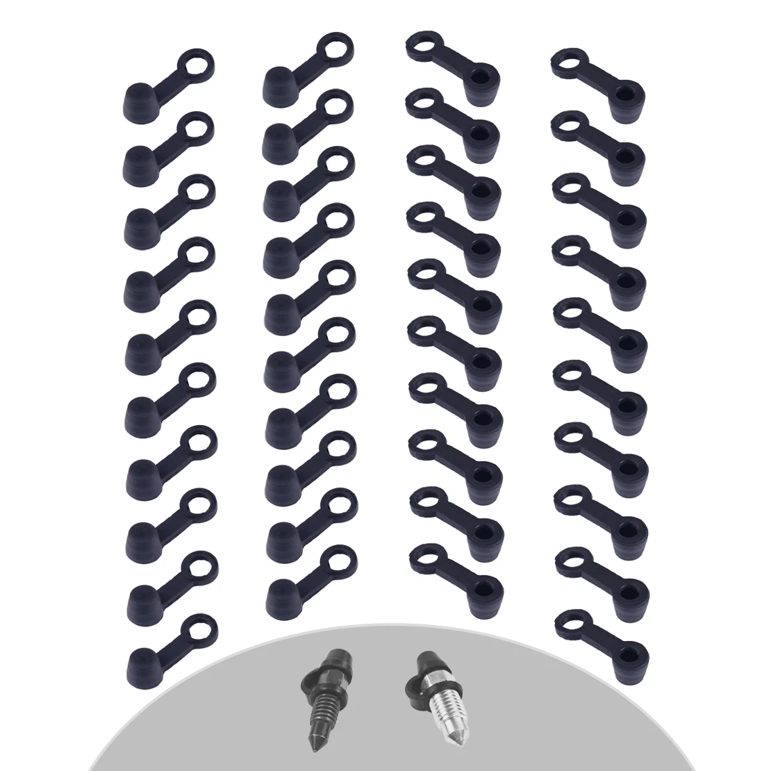 DWCX 40 шт. 3 см автомобильные тормозные колпачки смазочная Форсунка Zerk Пылезащитная Крышка резиновая черная