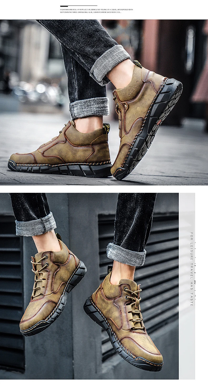 Brand Mens Winter Boots Fur Warm Mens Snow Boots High Quality Leather Mens Platform Boots Winter Outdoor Mens Trainers