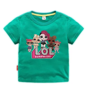 

LoL Surprise T Shirt Skirt Doll Gloves Suit Girls Clothes Set Kids Toddler Girls Clothes Birthday Party Summer Shortsleeve 2020
