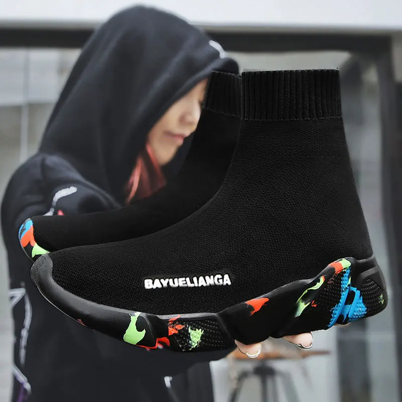 Women Shoes Unisex Short Plush Shoes HighTop Men Socks Boots Soft Sneakers Women Large Size 35-46 Women Platform Vulcanize Shoes