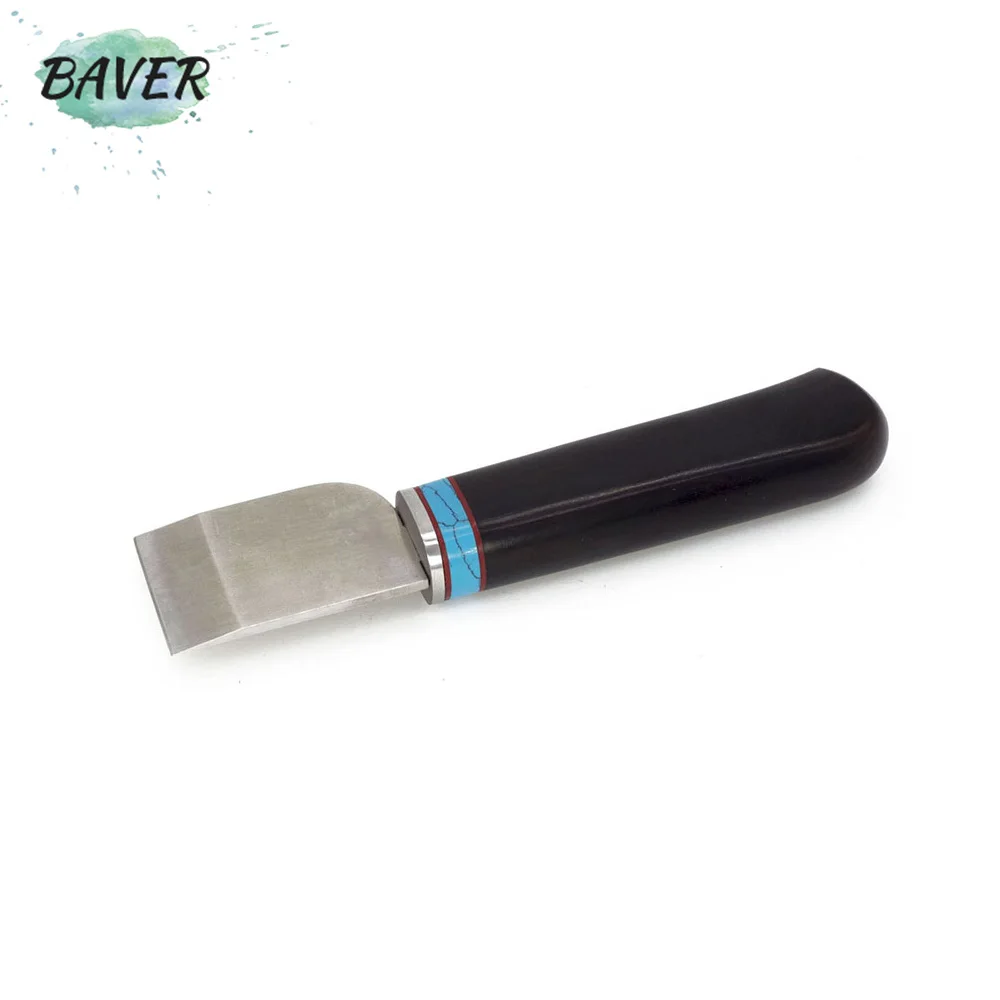 Baver Профессиональный кожевенное ремесло черное дерево нарра деревянная ручка резак Skiving лезвие нож инструмент