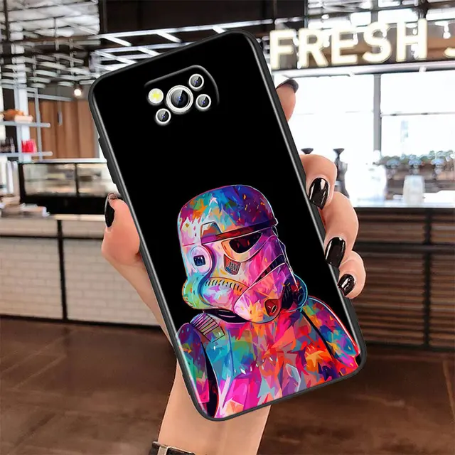 Star Wars Color Robot For Xiaomi Civi Poco X3 NFC X2 M3 M2 F2 F3 Pro C3 F1 A2 Lite Mix3 Play Soft Black Phone Case Style 11