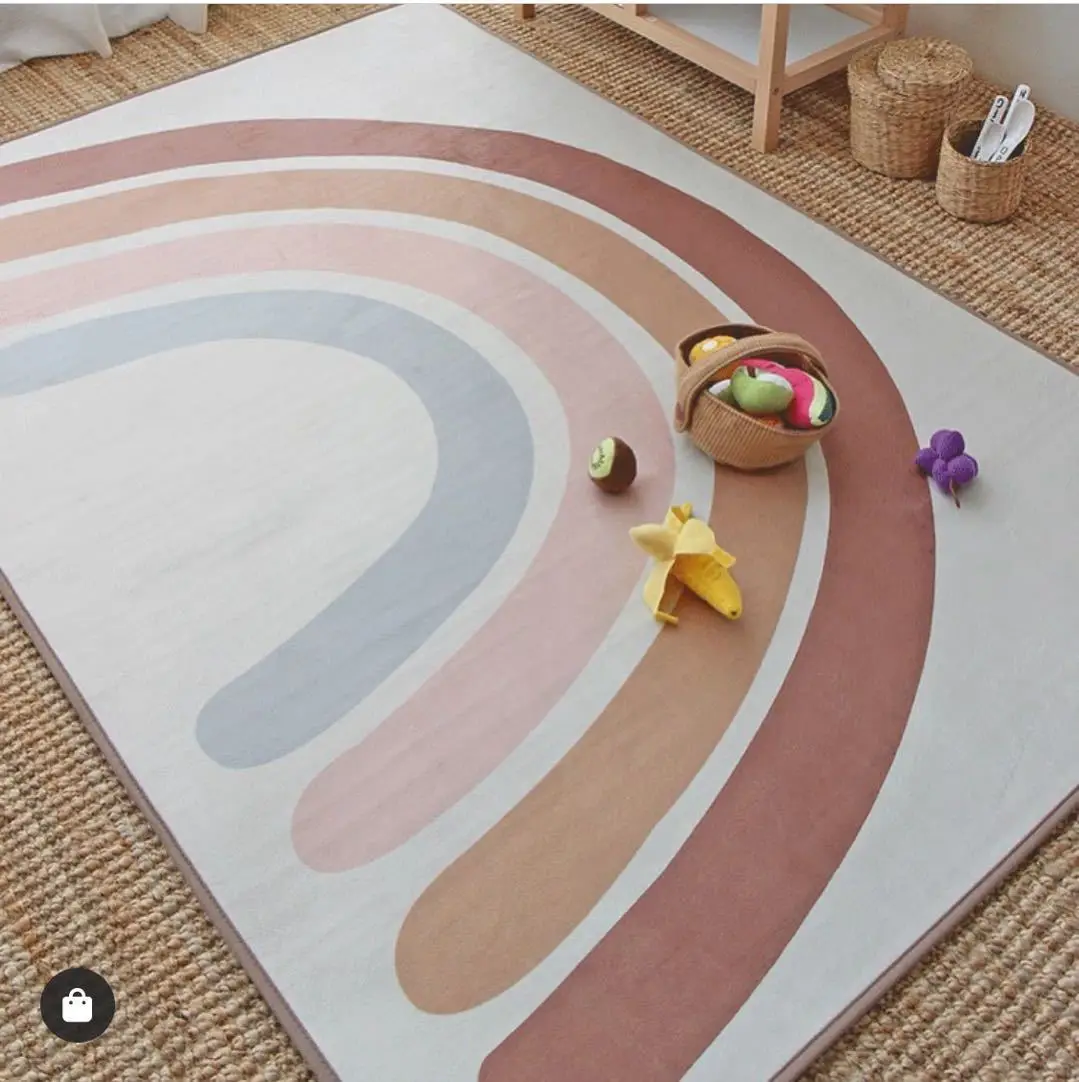 Детские игровые коврики детский коврик Tapete Quarto Rainbow Boho игровой декор для детской