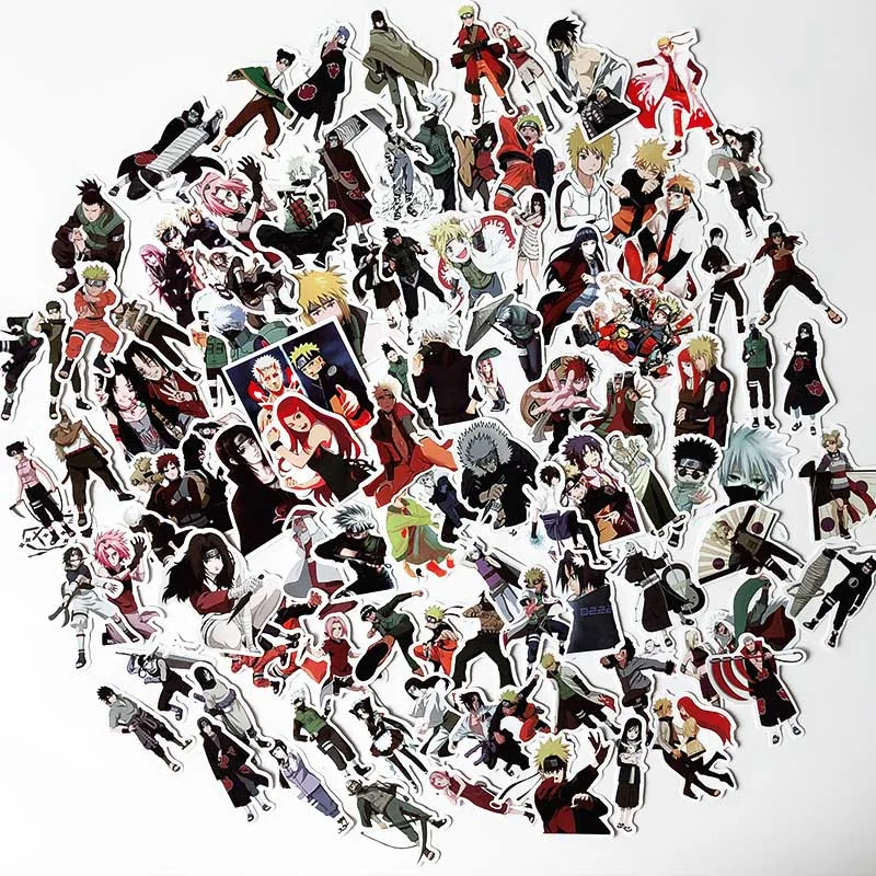 100 шт. аниме-наклейка наруто Саске мультфильм для сноуборда ноутбука багажа