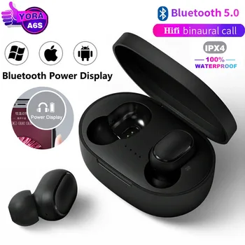 

A6S Wireless Bluetooth Earphone TWS IPX4 Waterproof Binaural call Earbuds Bluetooth 5.0 Headset Noise Cancelling with Mic Earbud