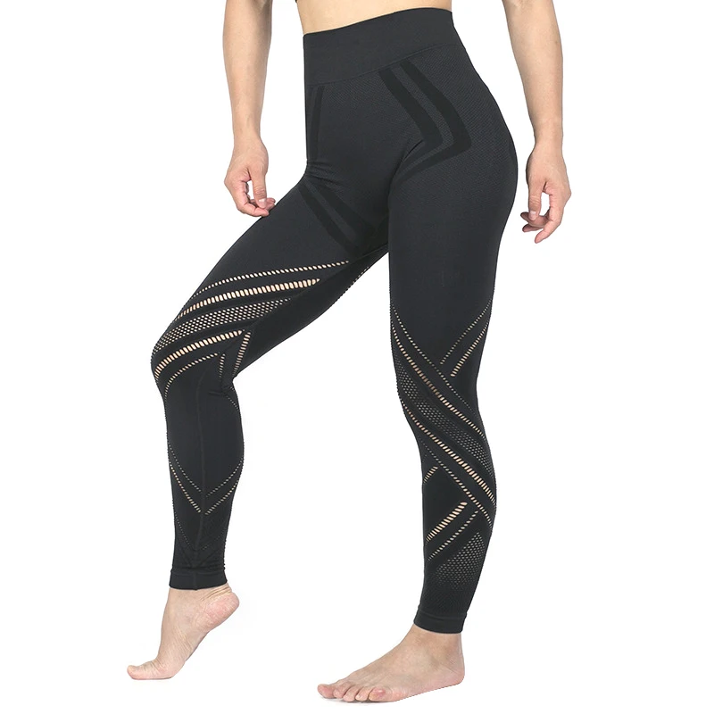 CHRLEISURE, спортивные штаны, женские Леггинсы для йоги, высокая талия, с дышащей полосой, полые, для спортзала, пробежки, штаны, стойкие к приседанию, колготки