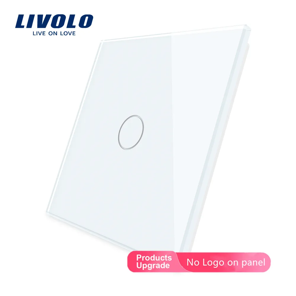 livolo luxo perola vidro de padrao da unico painel vidro para gang interruptor toque 02