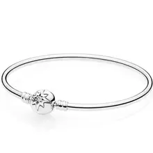 Подлинный 925 пробы, серебряный браслет, звездное небо, застежка, цепочка-змейка с кристаллами, базовый браслет, подходит для женщин, бусина, шарм, модное ювелирное изделие