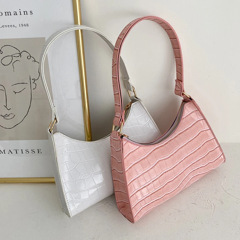 Fashion Exquisite Shopping Bag Retro Casual Women Totes Shoulder Bags Female Leather Solid Color Chain Handbag