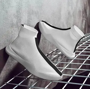 

Nice Spring Summer New Men Flyknit Mesh Street Cool Casual Sport Sock Shoes Sneakers Loafers